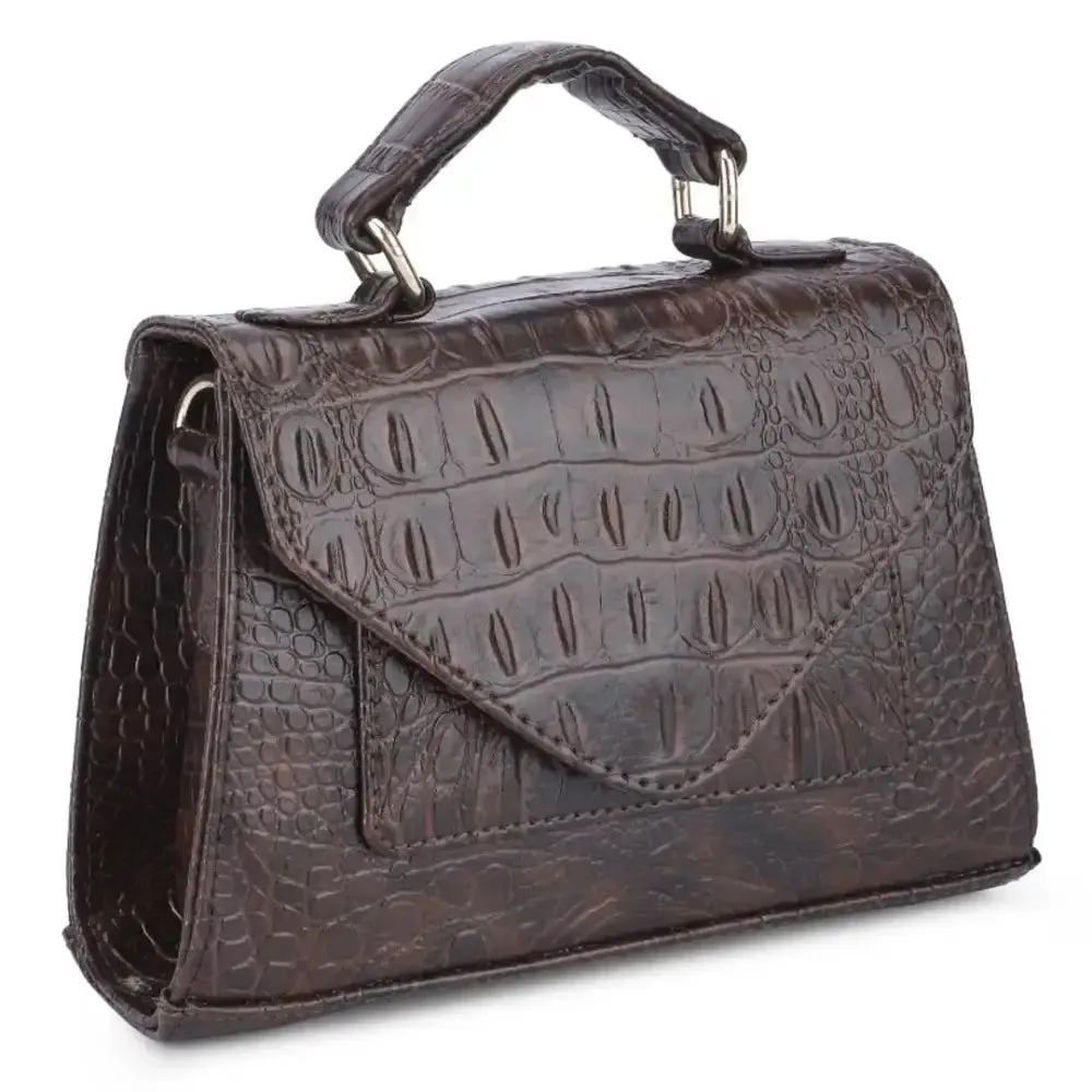 FIKA ndash; Exotic Crossbody Bags for Girls | 6.5 Inches Mobile Pocket Size Sling Bag for Girls (PU Leather)(Brown)