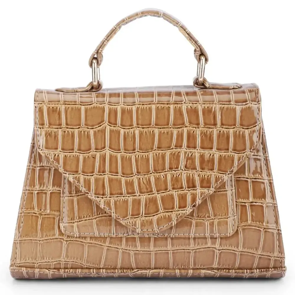 FIKA ndash; Exotic Crossbody Bags for Girls | (PU Leather) (18 x 6 x 14 Cm) (Tan)