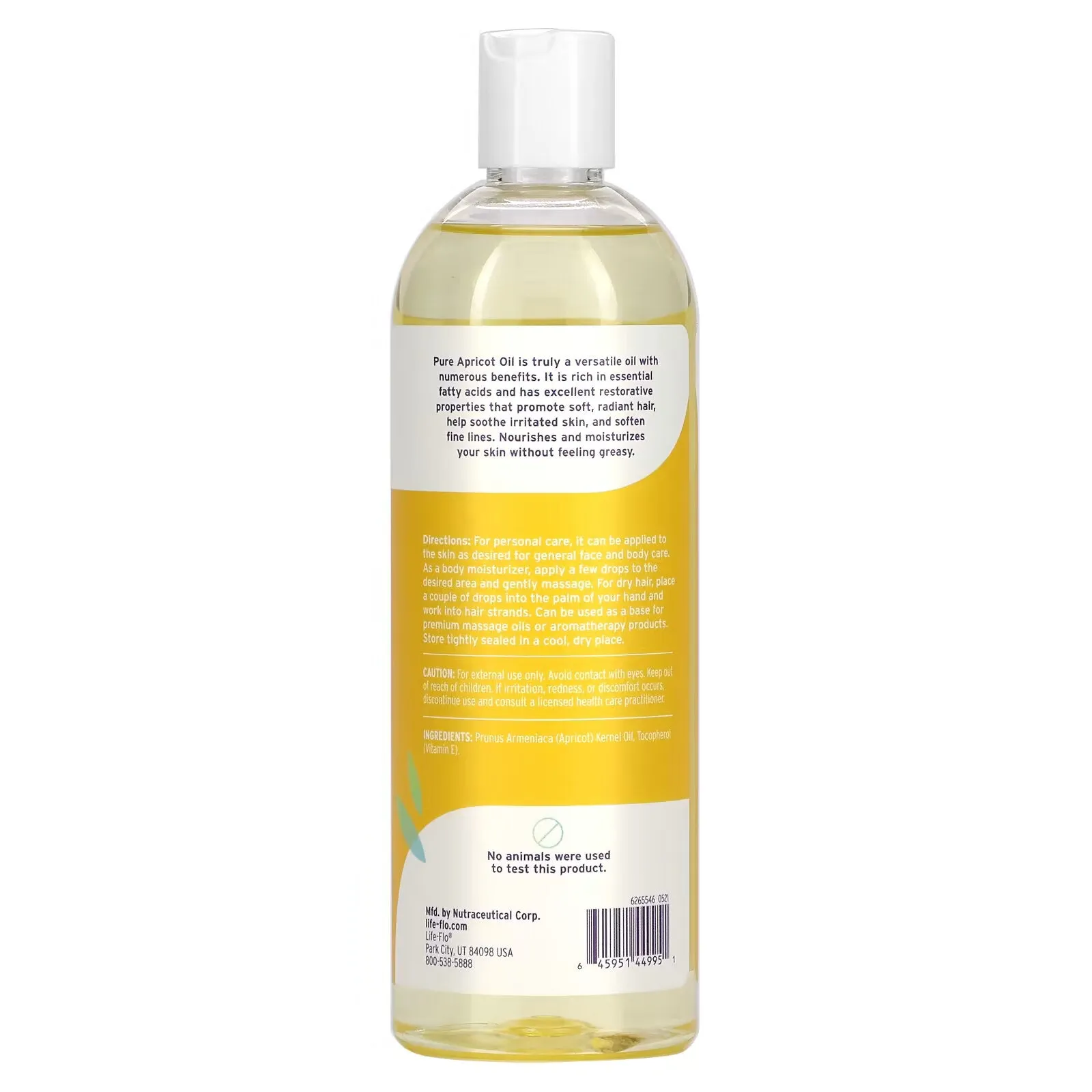 Life-flo Pure Apricot Skin Care Oil, 473 ml